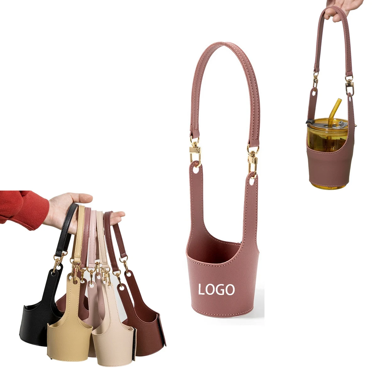 Leather Cup Holder In Hand 1