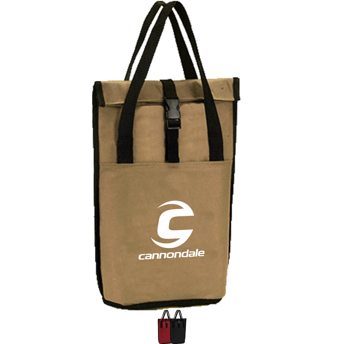 Premium Rolling Chill 2 Bottles Cooler Tote Bag w/ Front Pocket (8” x 14” x 4.5”) 1