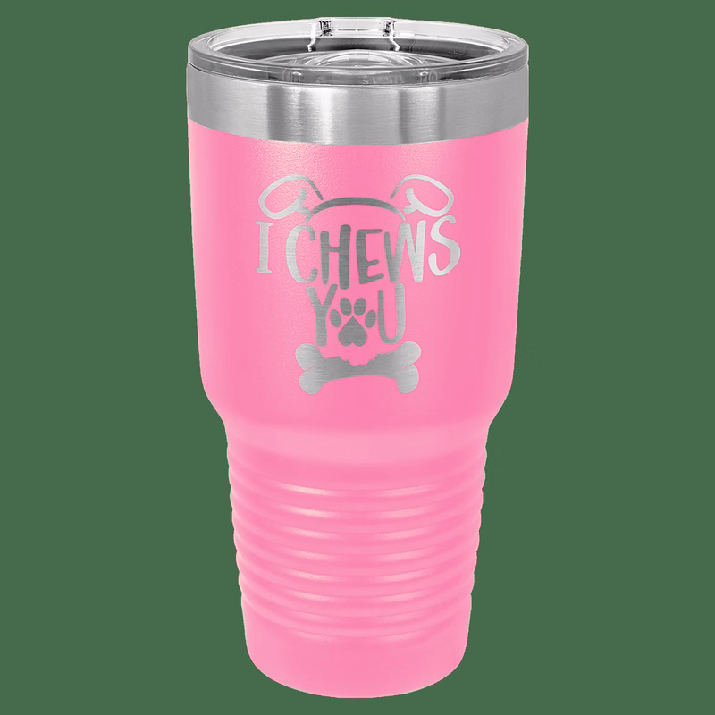 30 oz. Pink Laser Engraved Polar Camel Ringneck Tumblers w/Slider Lid