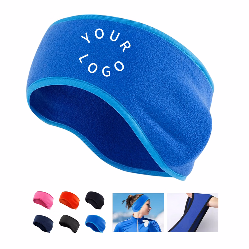 Stretch Polyester Fleece Ear Warmer Headband With Full Ear Coverage