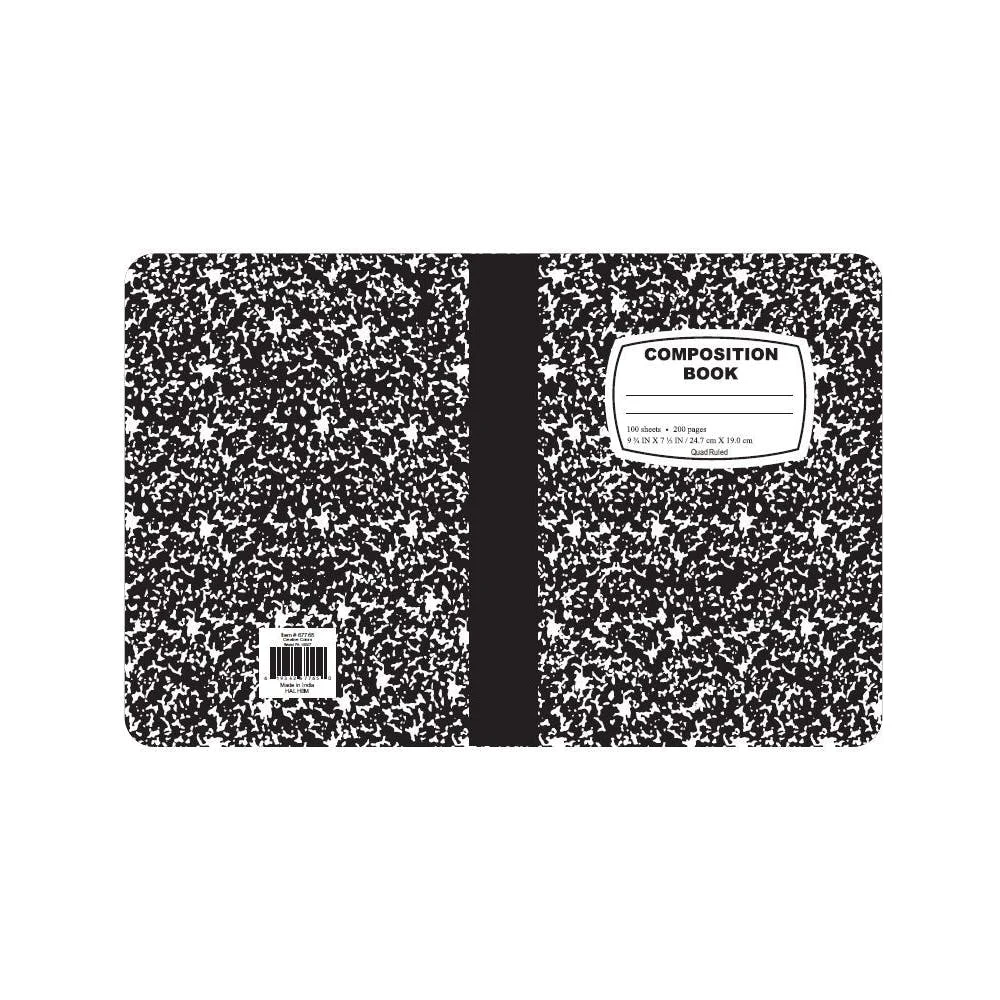 Quad Ruled Composition Books - 48 Count 100 Sheets Black 1