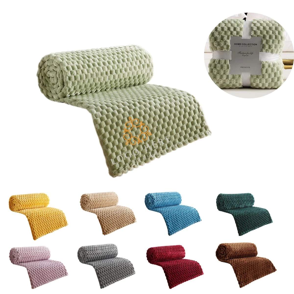 Fleece Throw Blanket For Office Sofa 1