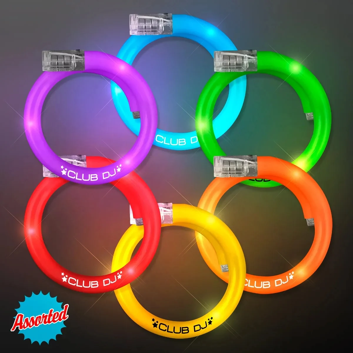 LED Flash Tube Bracelets - Assorted Colors 1