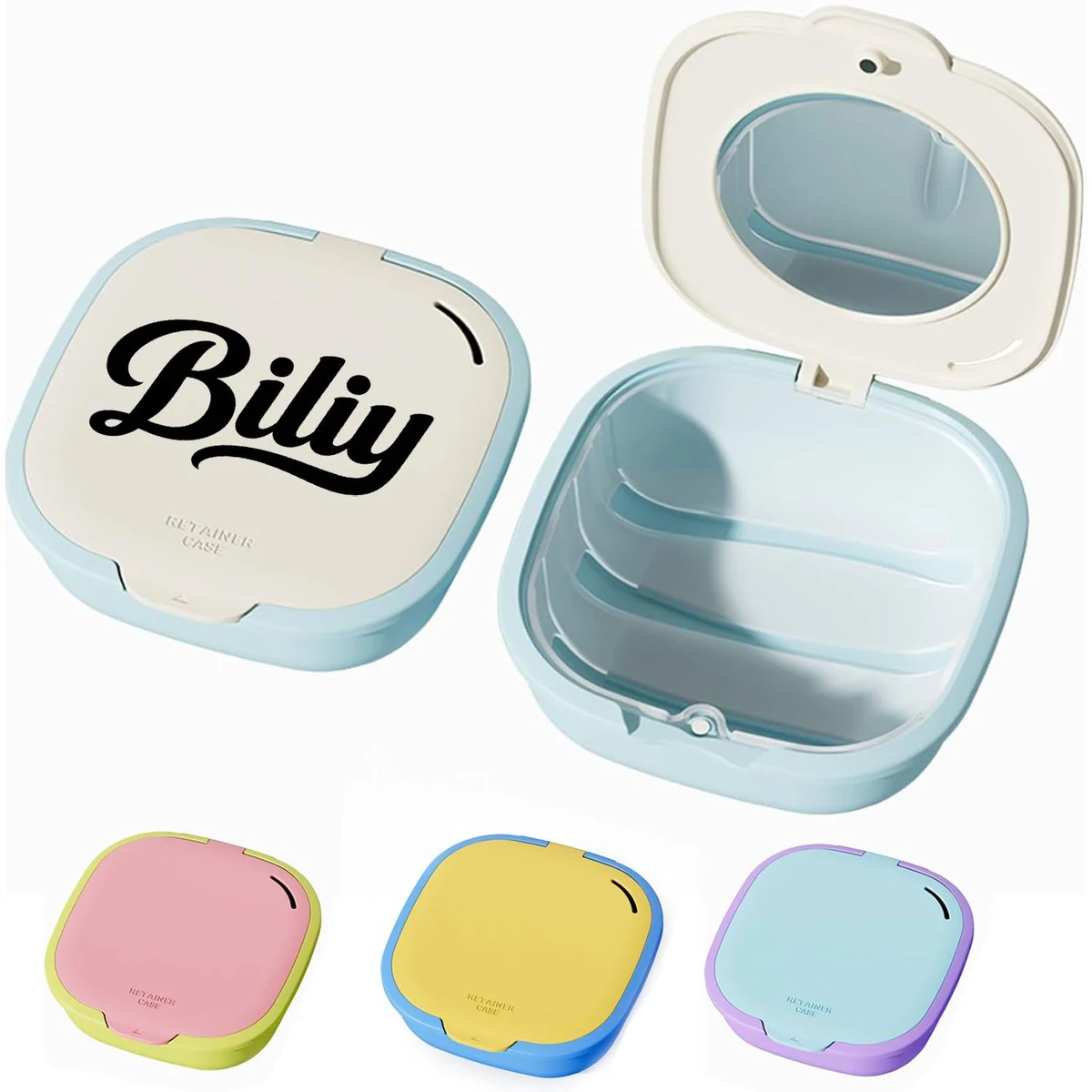 Orthodontic Retainer Case with Mirror and Vent Holes 1