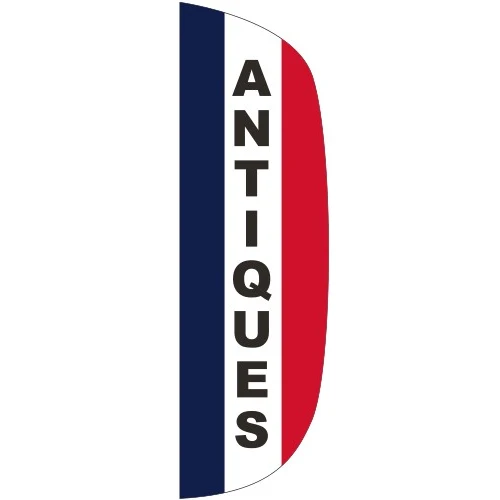 "ANTIQUES" 3' x 10' Message Flutter Flag 1