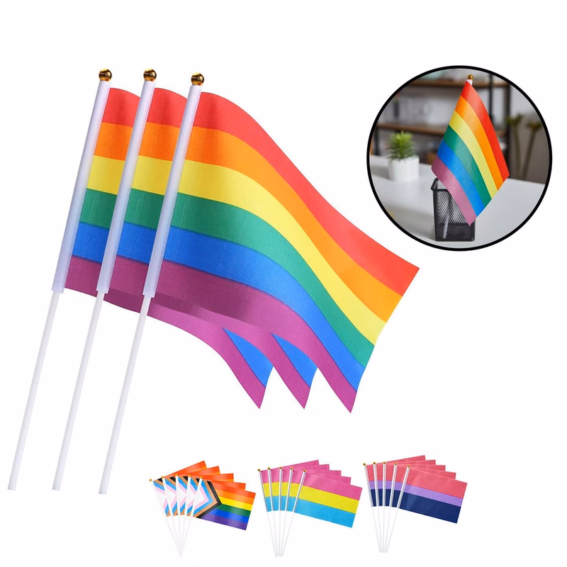MOQ 50Patriotic Hand Waving Flags for Parades & Events