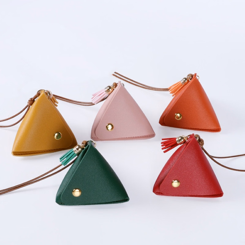 PU Leather Triangle Rice Dumpling Coin Purse