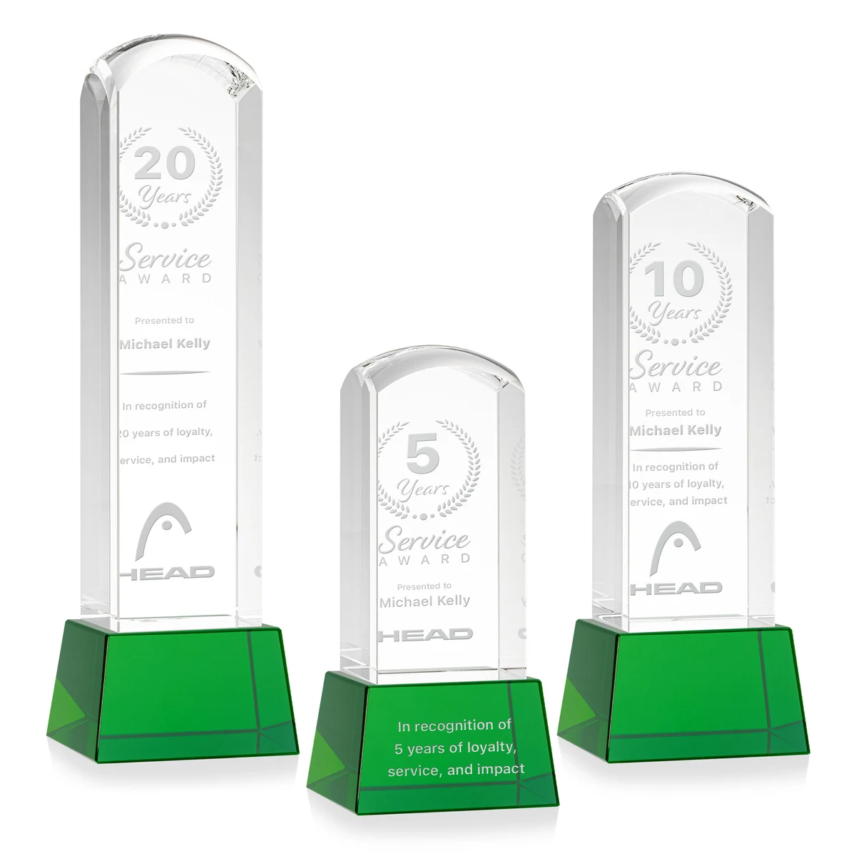 Silkwood Award on Base - Green 1
