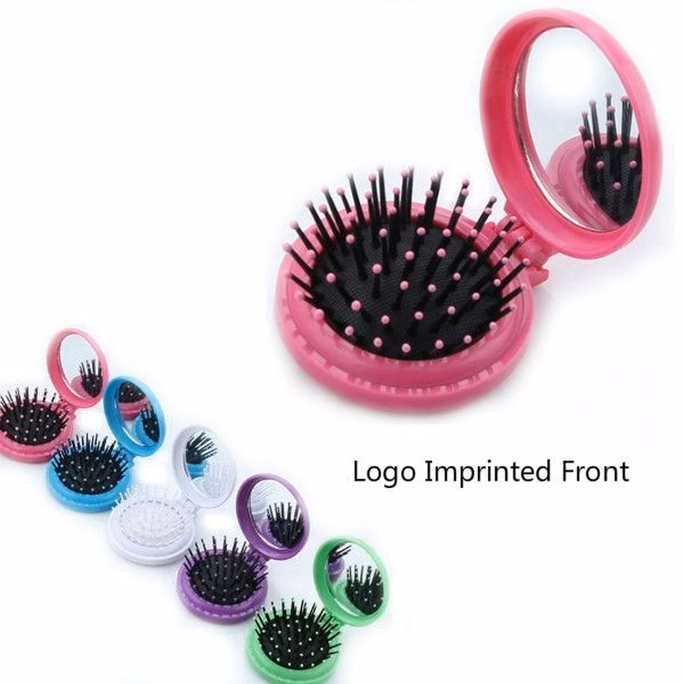 Folding Massage Star Comb with Mirror