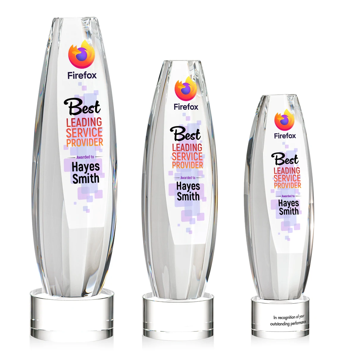 Hoover VividPrint™ Award on Marvel Base - Clear 1