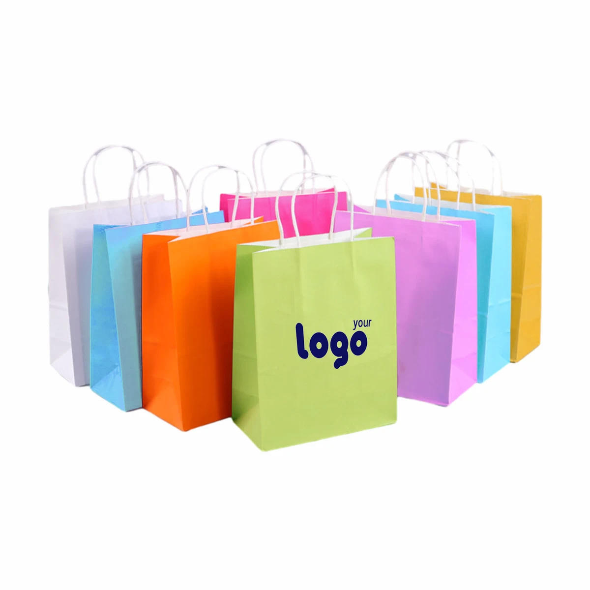 Kraft Paper Tote Bags In Various Colors 1