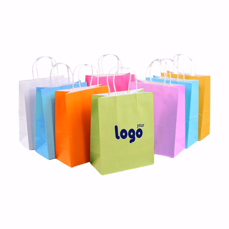 Kraft Paper Tote Bags In Various Colors