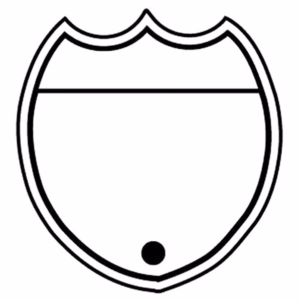 Pointed Shield w/Line Key Tag - Spot Color