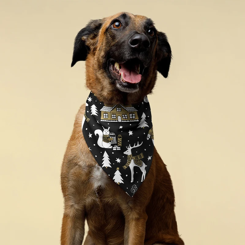 Pet Hemmed Bandana Full Color 16x16 1