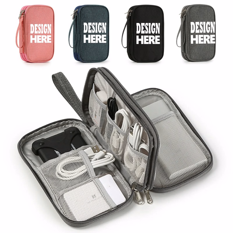 Three Layers Electronic Organizer Tech Accessory Pouch