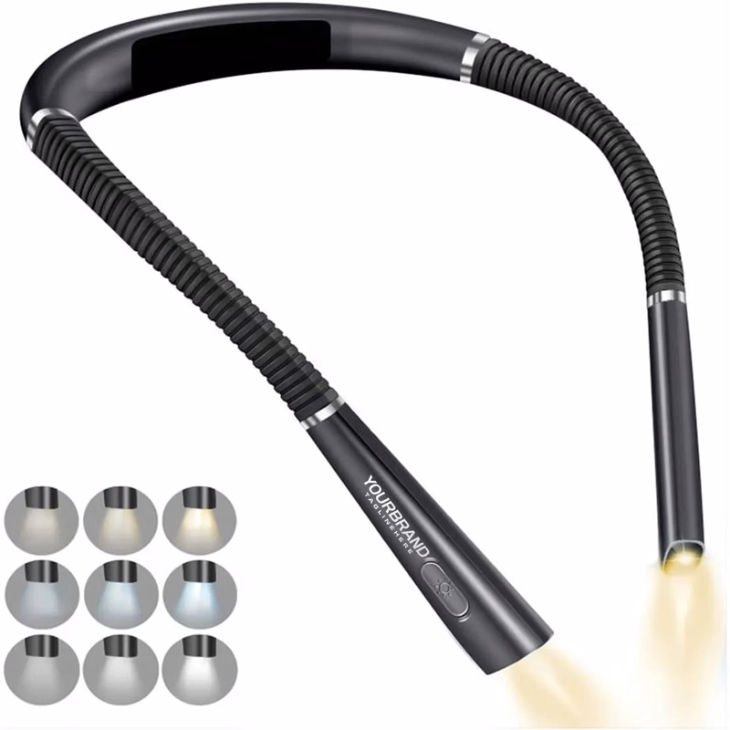 Custom 3 Color 9 Brightness Level LED Neck Reading Light