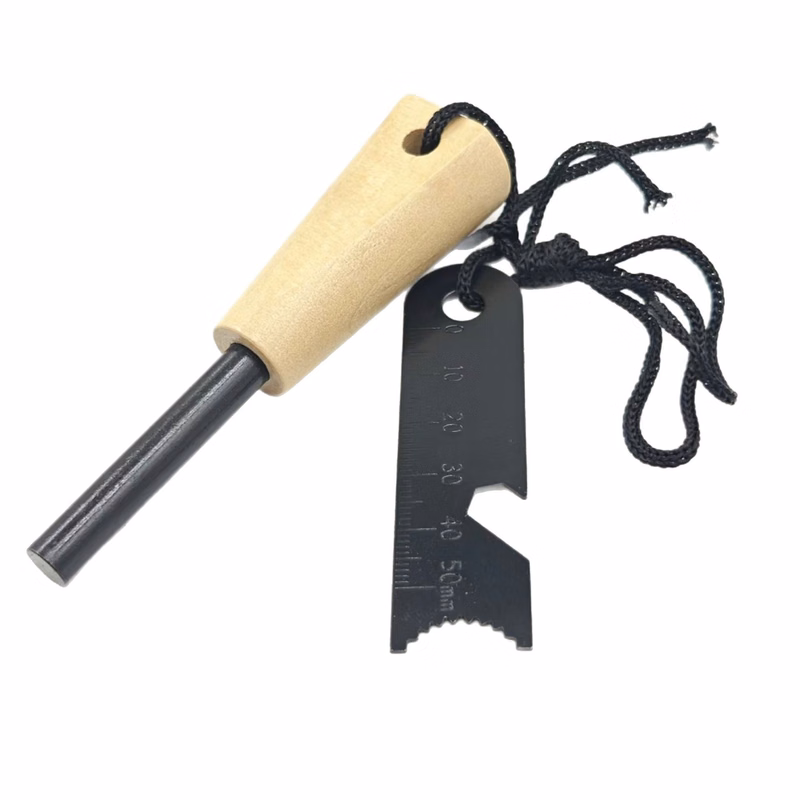 MOQ50 Camping Fire Stone with Wooden Handle