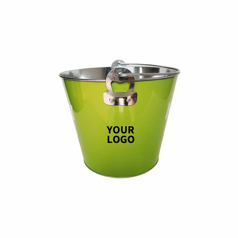 Galvanized Steel Ice Bucket 5 Quart With Opener