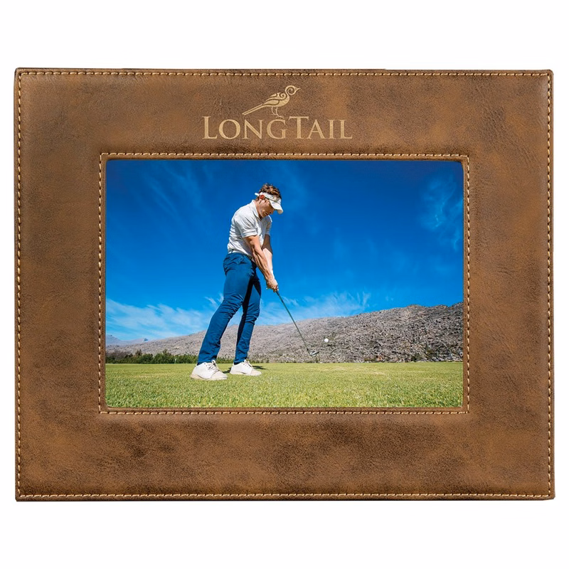 5" x 7" Rustic/Gold Leatherette Photo Frame