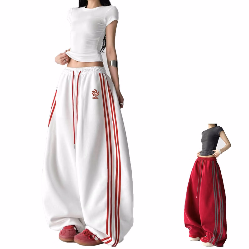 High-Waisted Y2K Wide-Leg Streetwear Pants