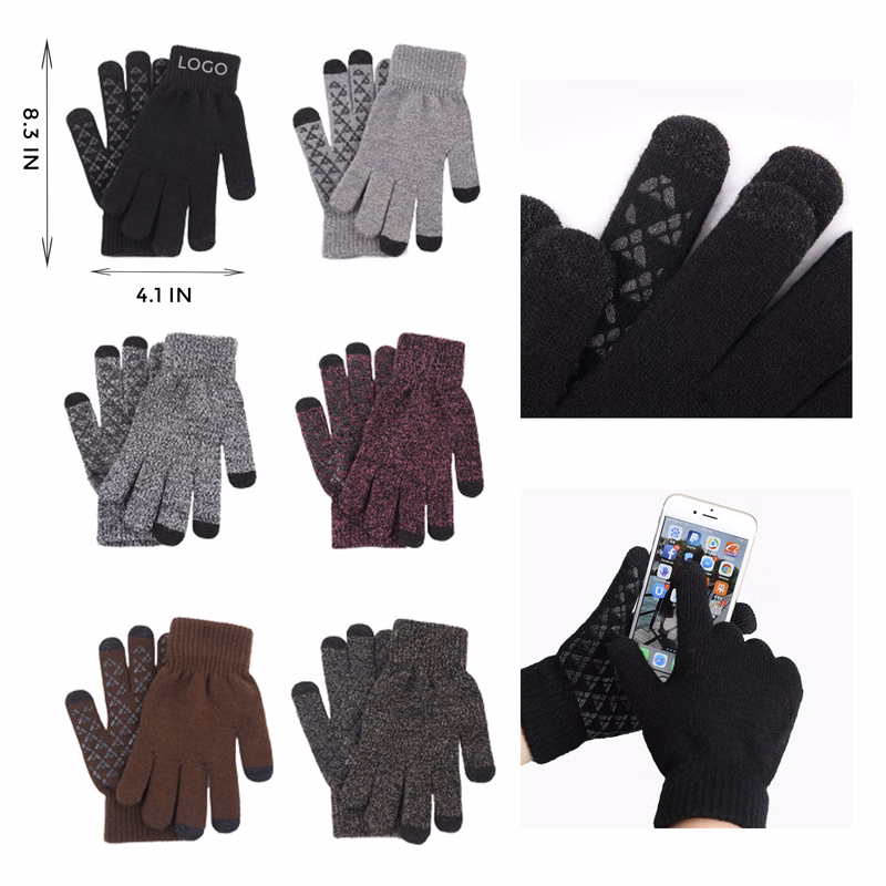 MOQ 10 PCS Cozy Touchscreen Thermal Gloves with Fluff Lining