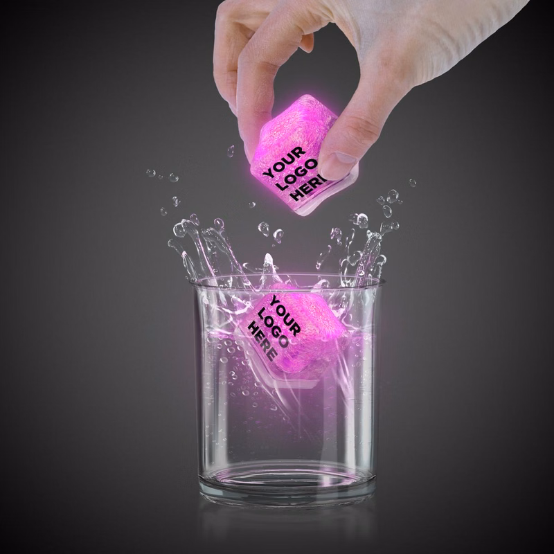 Pink Light Up Premium LitedIce Brand Ice Cube(Digi Print)