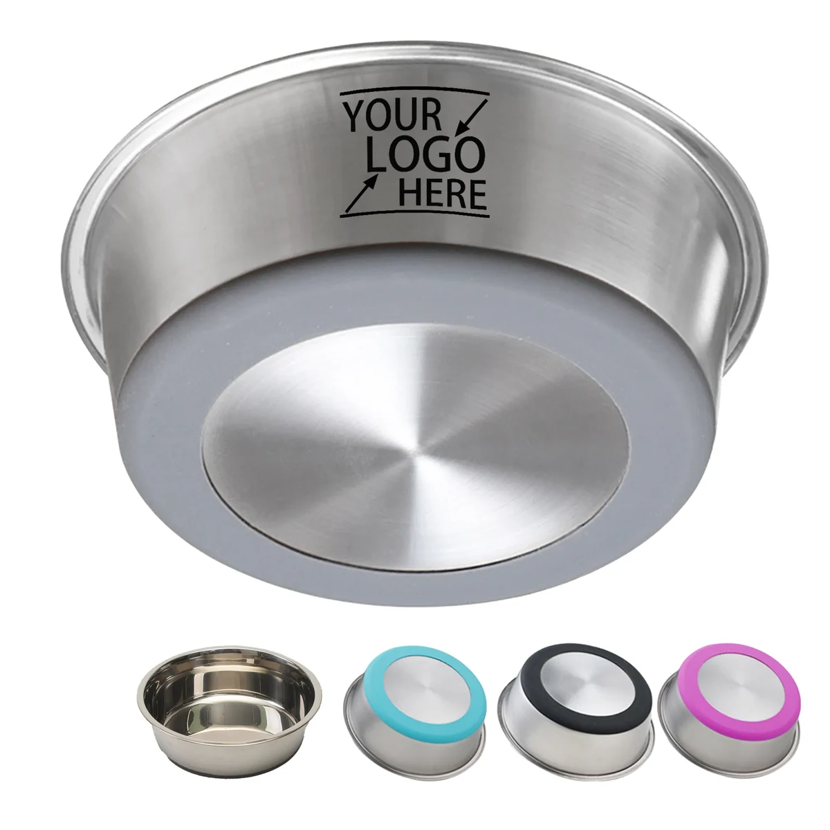 Non-Slip Stainless Steel Pet Bowl 1