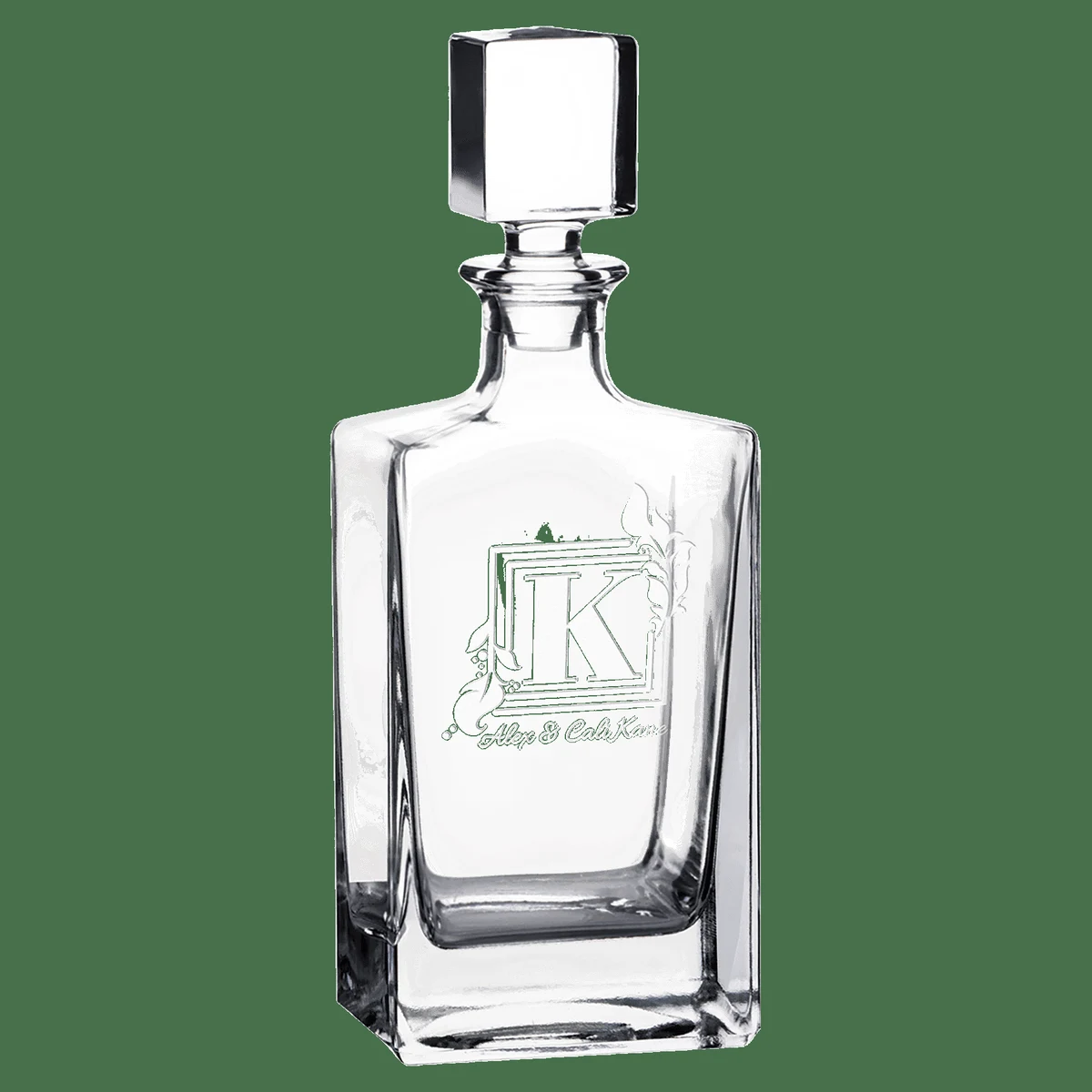 Polar Camel Clear 810 M L Rectangle Glass Decanter in Black Gift Box with Printed Paper Sleeve 1