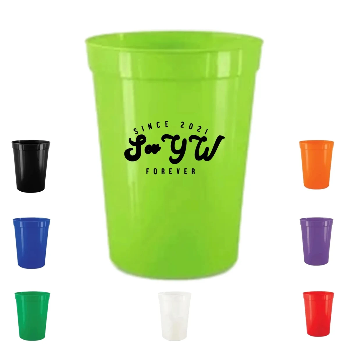 16 oz Reusable Plastic Stadium Party Cups 1
