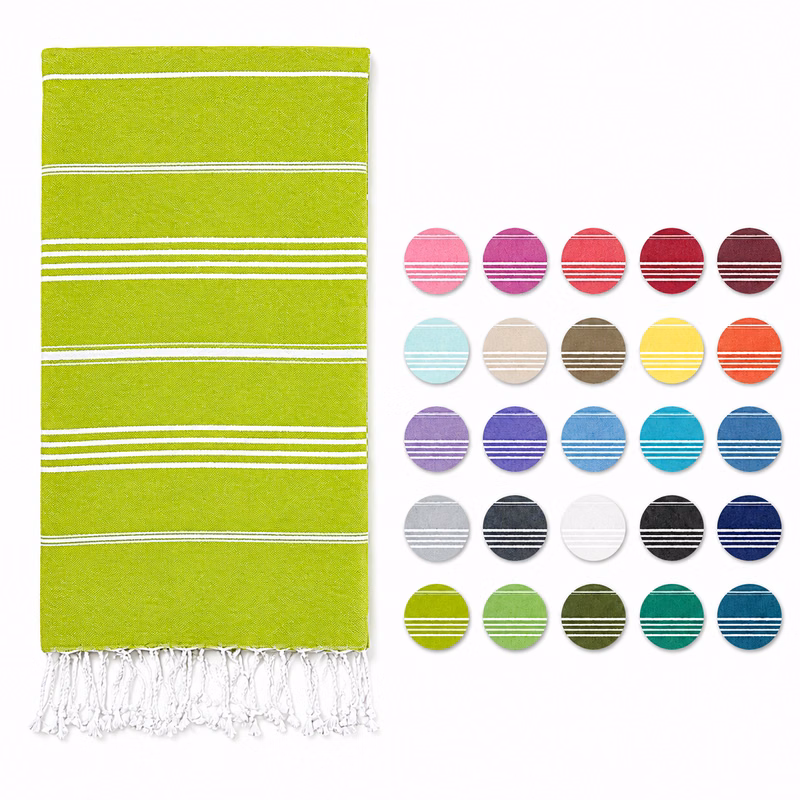 Turkish Quick-Drying Beach Towel with Tassels