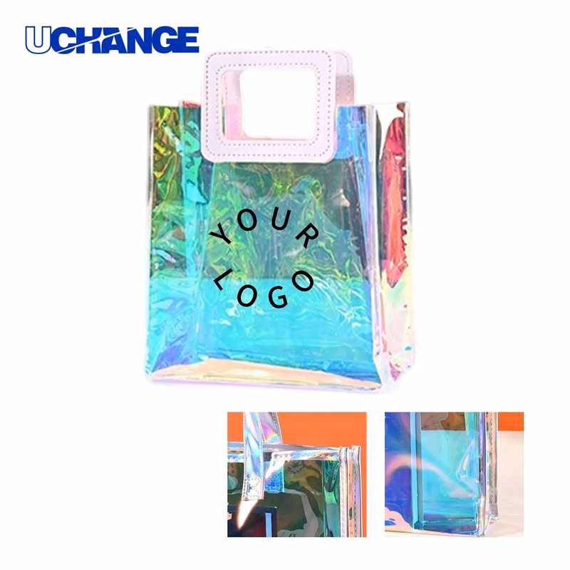 Clear Holographic Tote Bag Carrier for Festivals