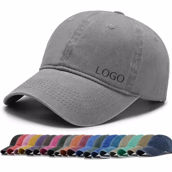 Cotton Vintage Washed Baseball Caps with Adjustable Fit