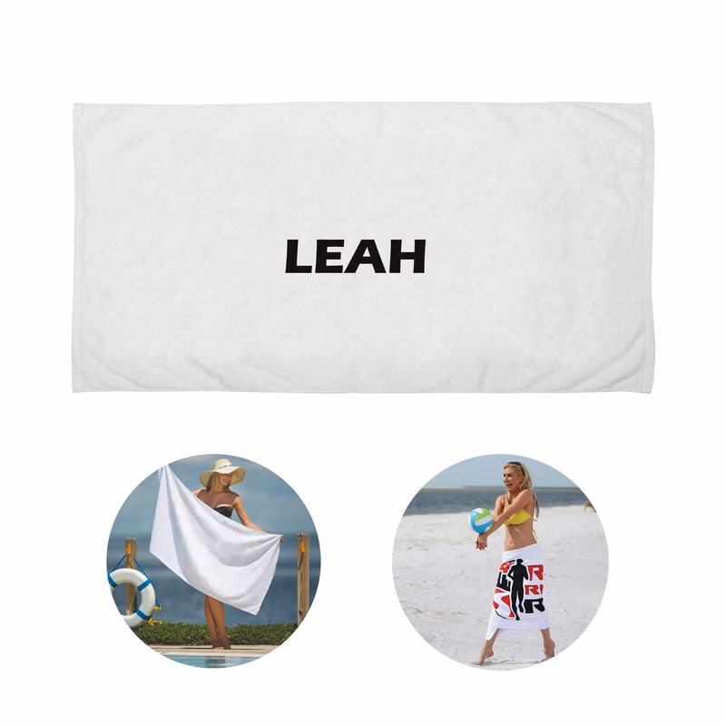 Jewel Collection White Beach Towel