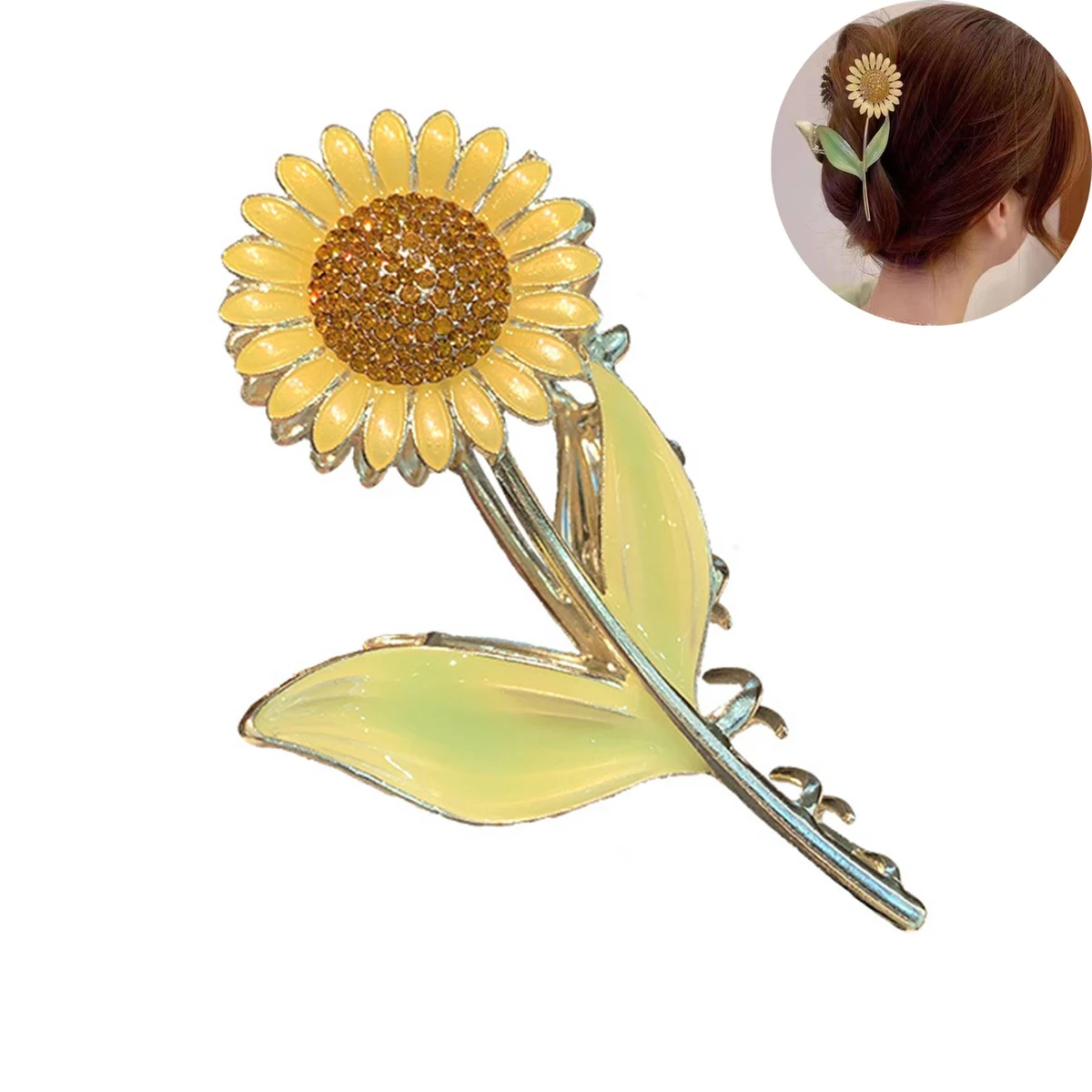 Fresh Sunflower Clasp Hairpin 1