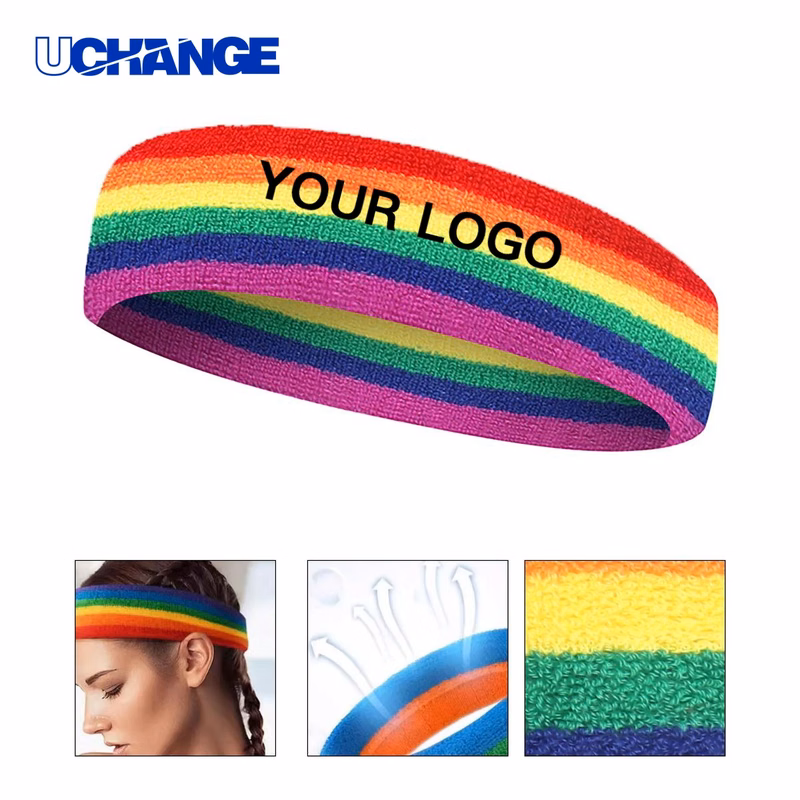 Unisex Rainbow Pride Sports Headband Band with Stretch Fit for Events