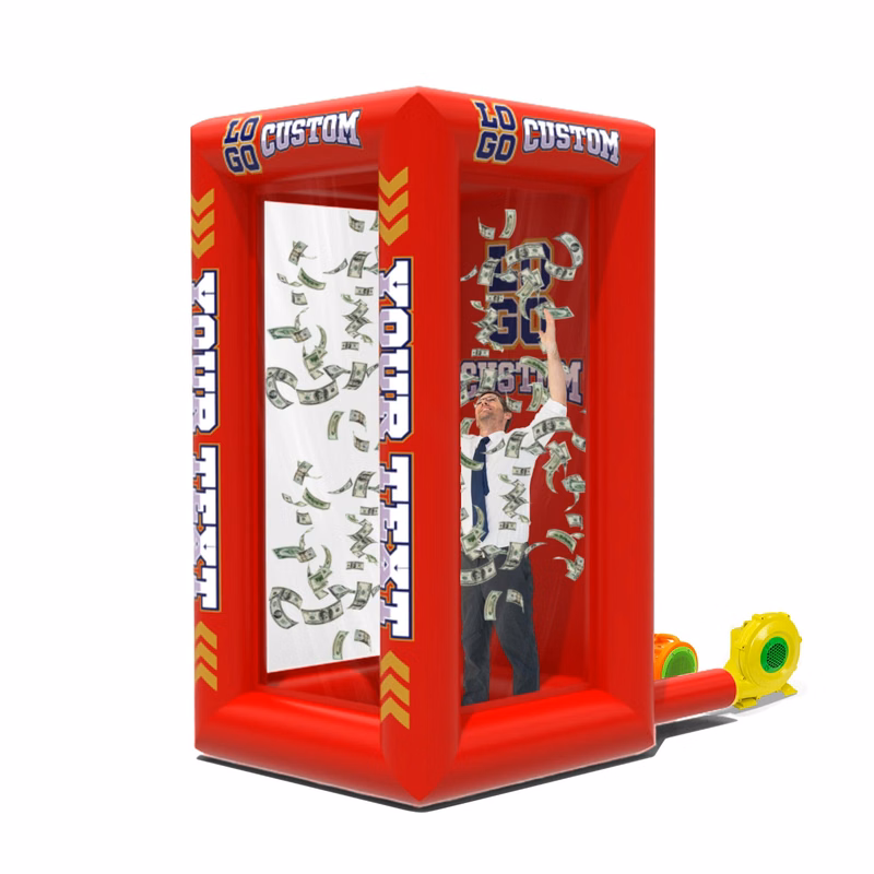 Custom Inflatable Cash Grab Machine 12ft Tall