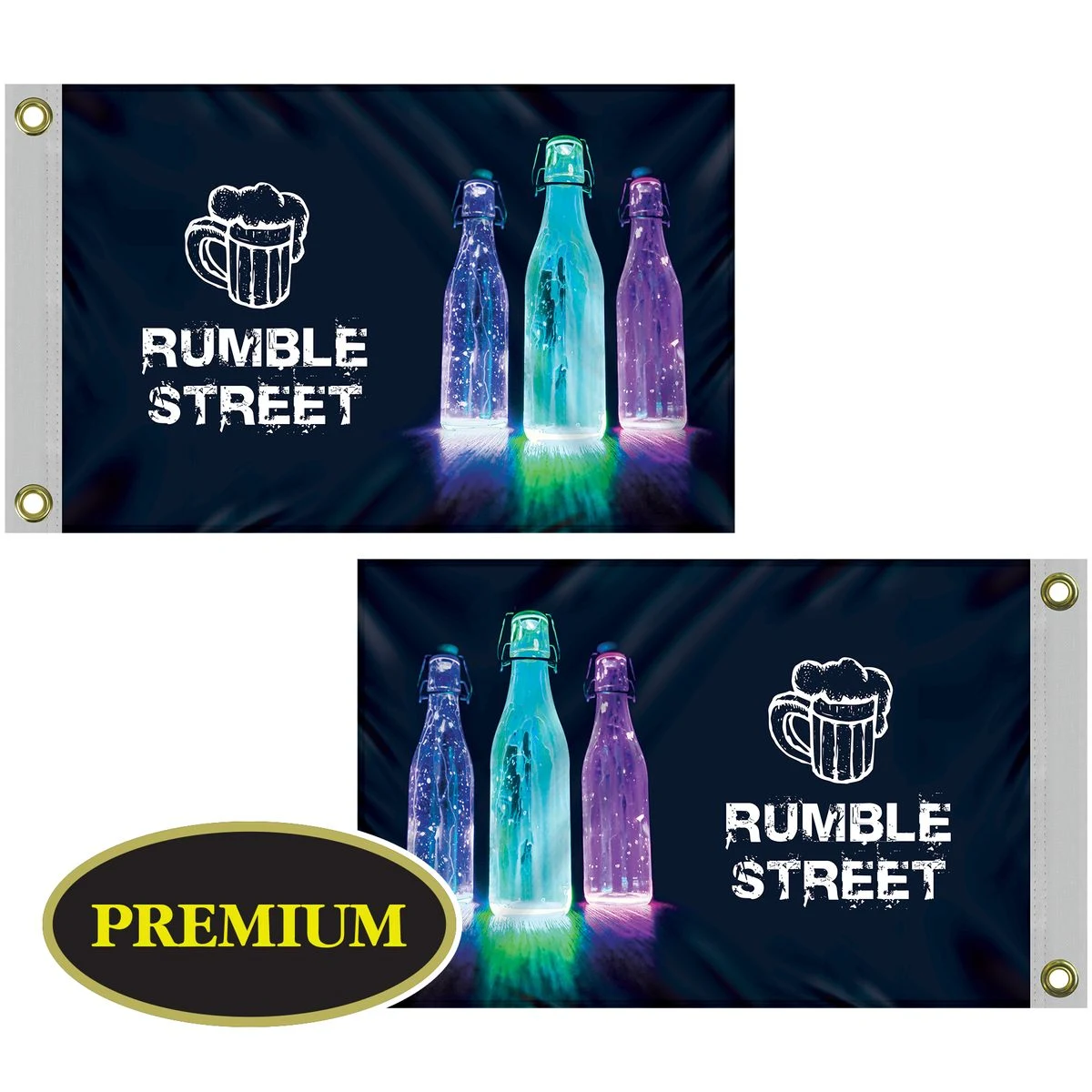 12" x 18" Double Sided Digitally Printed Knitted Polyester Flags 1