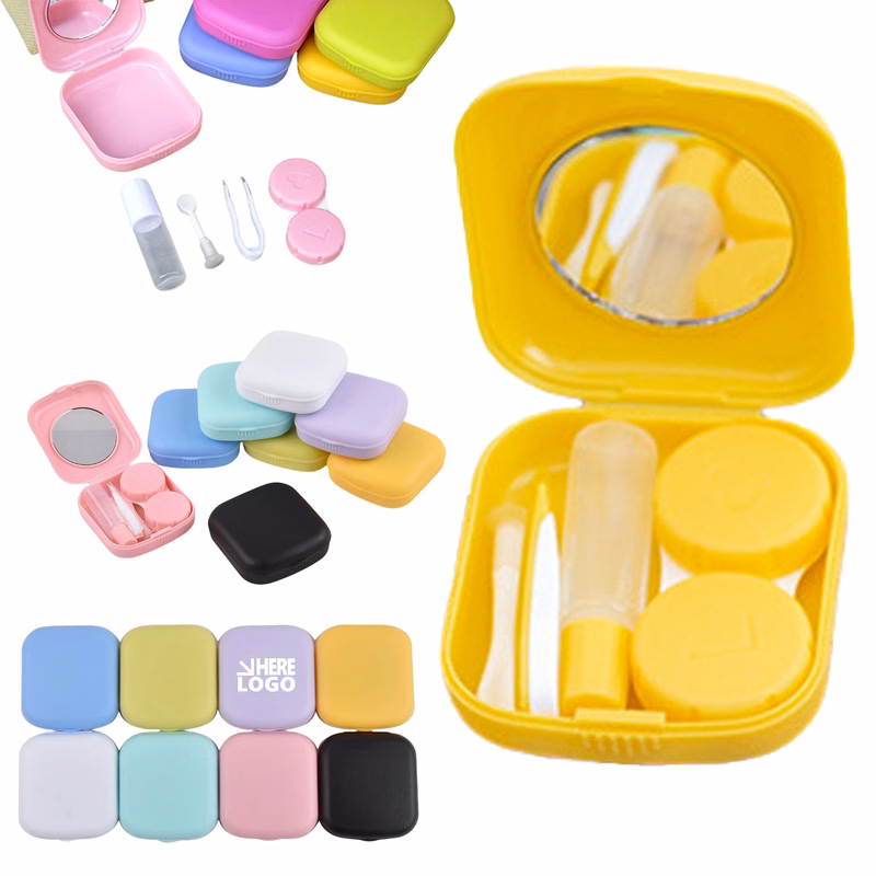 Colorful Contact Lens Case Kit with Mirror