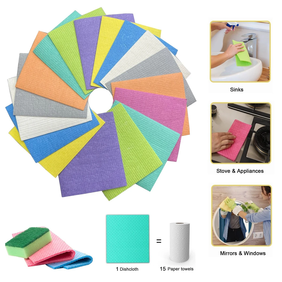 Eco-Friendly Swedish Dishcloths for Kitchen 1