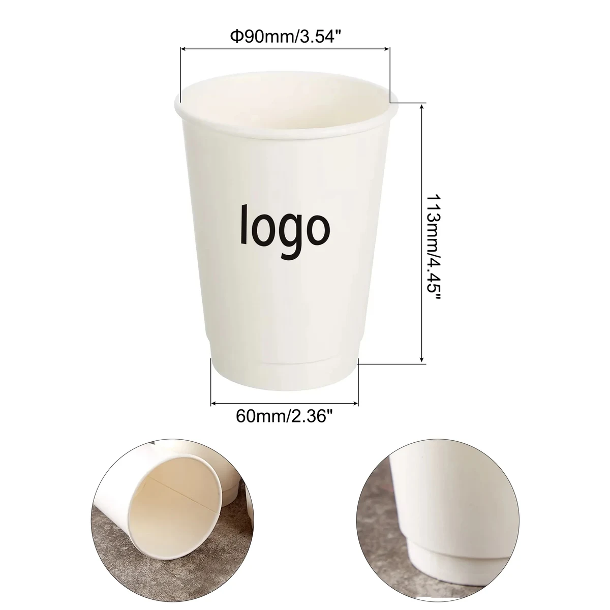 Double-Layered Thickened Disposable Paper Cup 1
