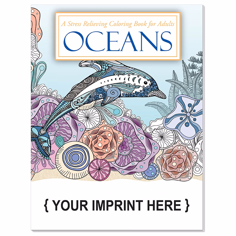 ADULT COLORING BOOK - Oceans Stress Relieving Coloring Book for Adults