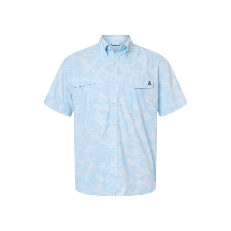 HUK Men's Tidepoint Printed Short Sleeve Shirt - H1500220 1