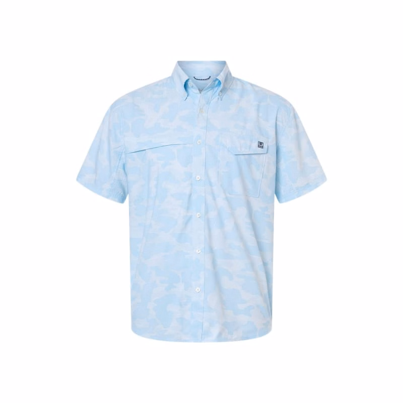 HUK Men's Tidepoint Printed Short Sleeve Shirt - H1500220