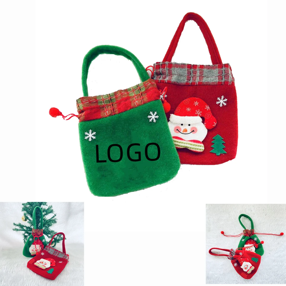 Christmas Drawstring Candy Bags 1