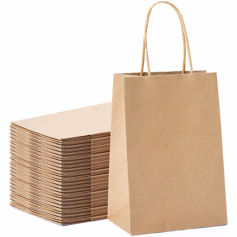 Brown Paper Boutique Bags with Handle