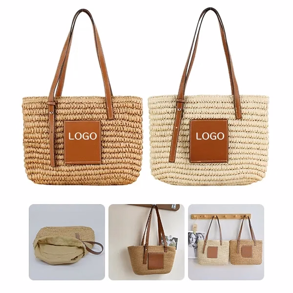 Large Capacity Woven Shoulder Bag