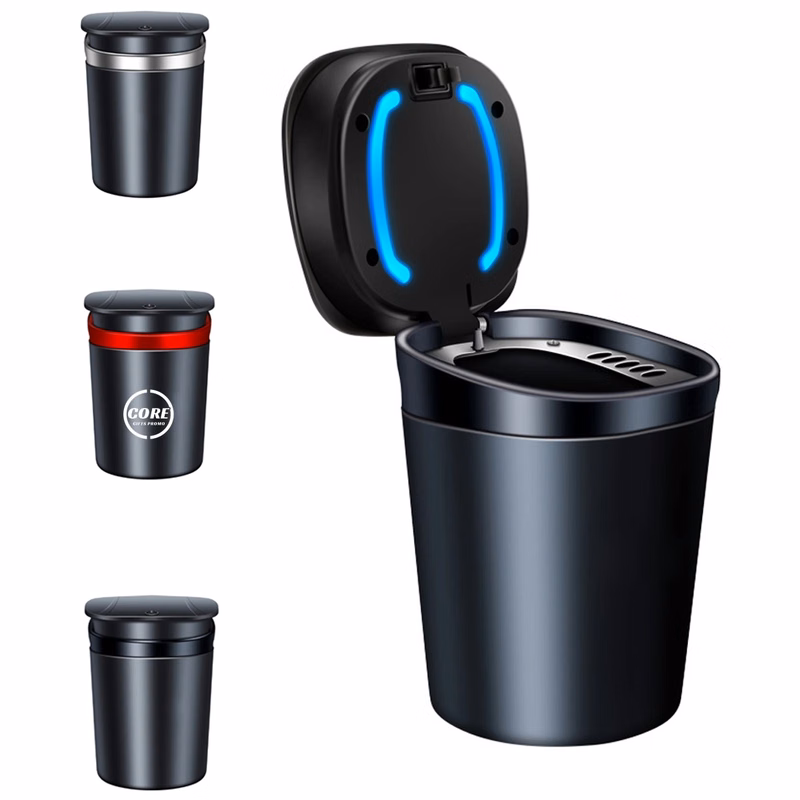 Detachable Stainless Led Light Car Ashtray With Lid