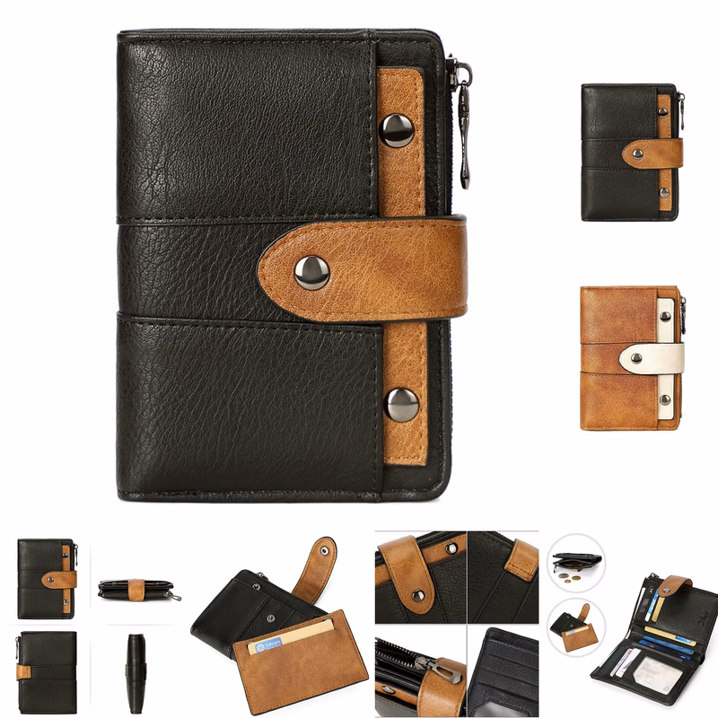 Leather Bifold Multi Mini Card Holder