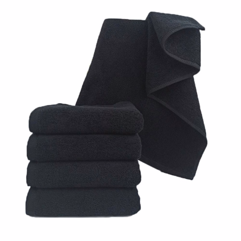 21S/S Cotton Black Fitness Hand Towel Wash Cloth