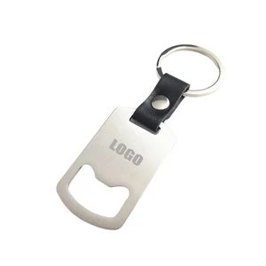 Large Stainless Steel Bottle Opener With Key Chain 1